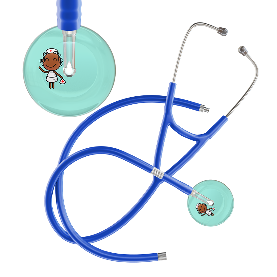Cartoon Nurse F4 Skin Cardiology Stethoscope
