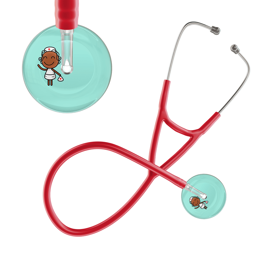 Ultrascope Single Stethoscope Robin's Egg F4 Cartoon Nurse / Adult / Red Cartoon Nurse F4 Skin Cardiology Stethoscope