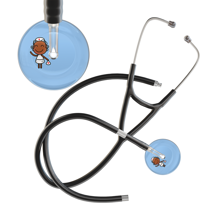 Cartoon Nurse F4 Skin Cardiology Stethoscope