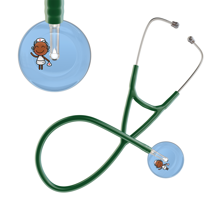 Cartoon Nurse F4 Skin Cardiology Stethoscope