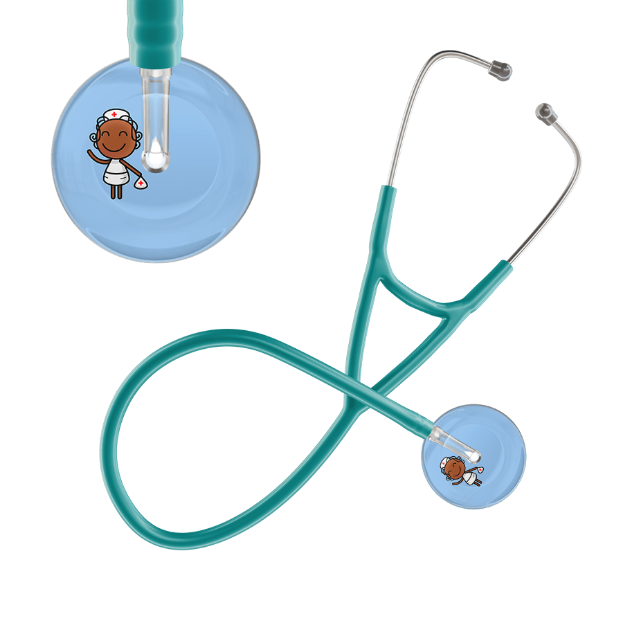 Ultrascope Single Stethoscope Light Blue F4 Cartoon Nurse / Adult / Jade Cartoon Nurse F4 Skin Cardiology Stethoscope