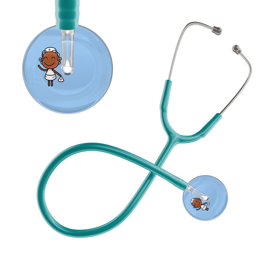 Ultrascope Single Stethoscope Light Blue F4 Cartoon Nurse / Adult / Jade Cartoon Nurse F4 Skin Stethoscope