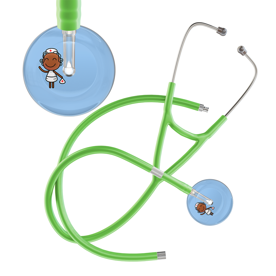Cartoon Nurse F4 Skin Cardiology Stethoscope