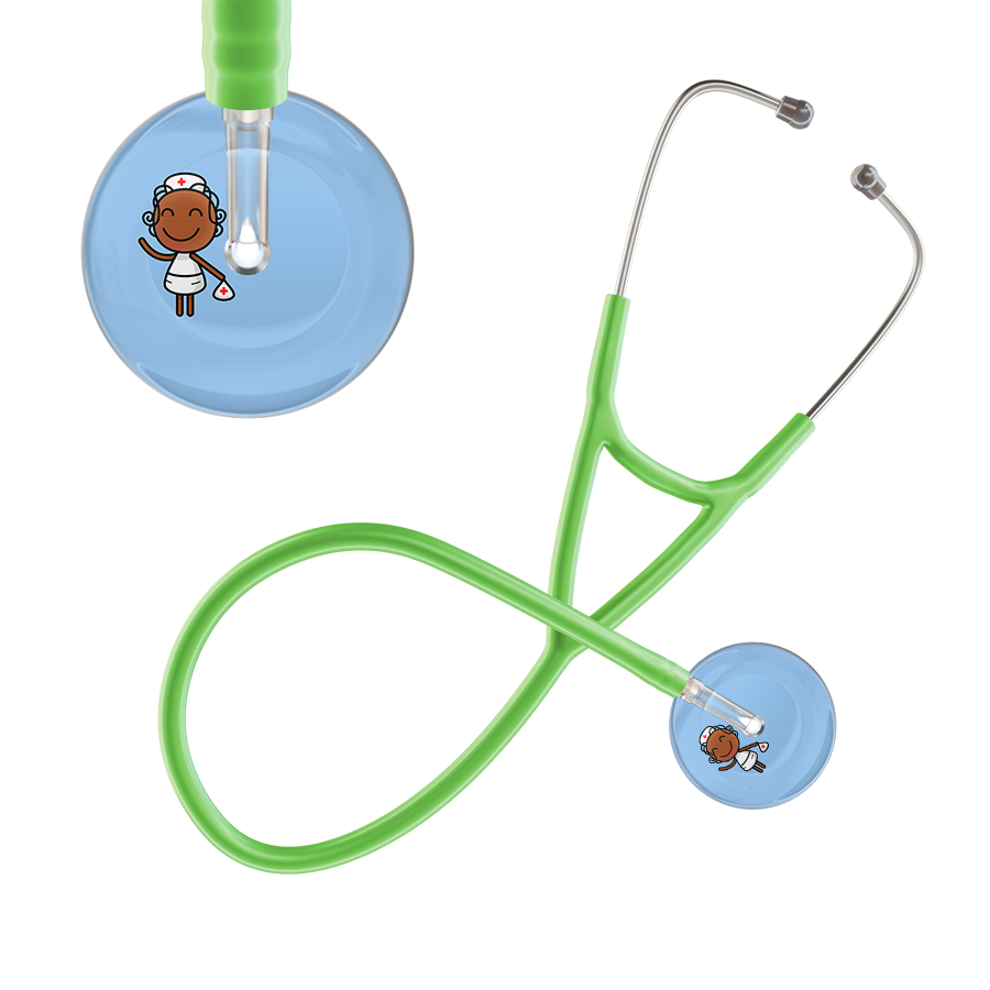 Cartoon Nurse F4 Skin Cardiology Stethoscope