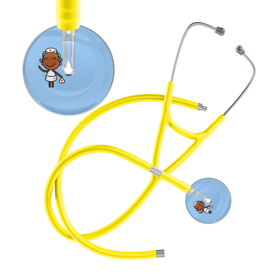 Cartoon Nurse F4 Skin Cardiology Stethoscope