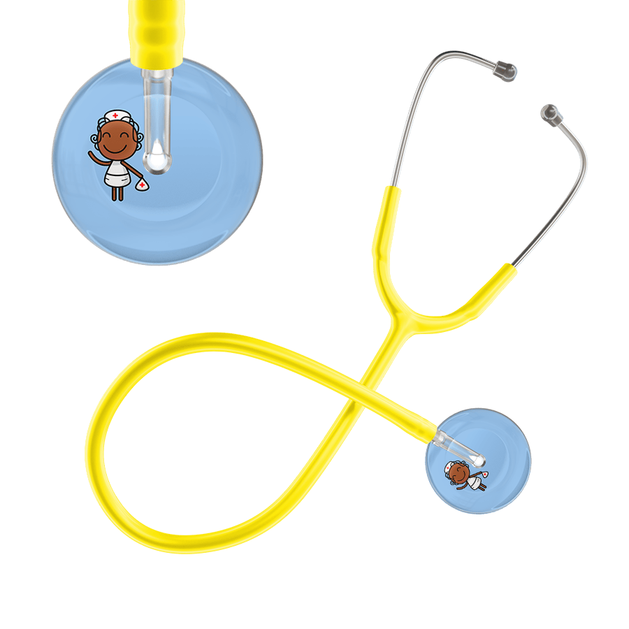 Ultrascope Single Stethoscope Light Blue F4 Cartoon Nurse / Adult / Yellow Cartoon Nurse F4 Skin Stethoscope