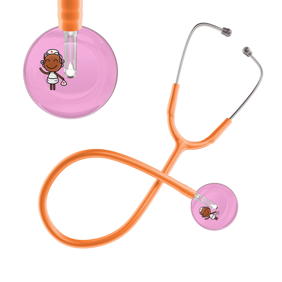 Ultrascope Single Stethoscope Light Pink F4 Cartoon Nurse / Adult / Orange Cartoon Nurse F4 Skin Stethoscope