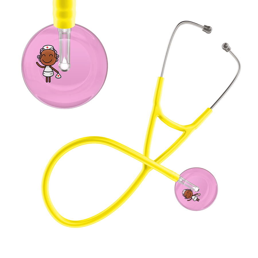 Ultrascope Single Stethoscope Light Pink F4 Cartoon Nurse / Adult / Yellow Cartoon Nurse F4 Skin Cardiology Stethoscope