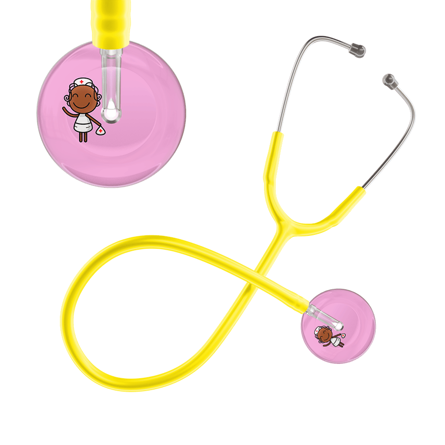 Ultrascope Single Stethoscope Light Pink F4 Cartoon Nurse / Adult / Yellow Cartoon Nurse F4 Skin Stethoscope