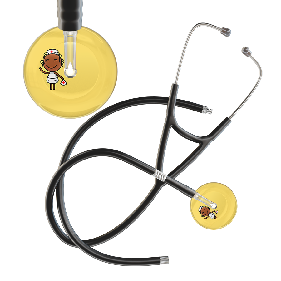 Cartoon Nurse F4 Skin Cardiology Stethoscope