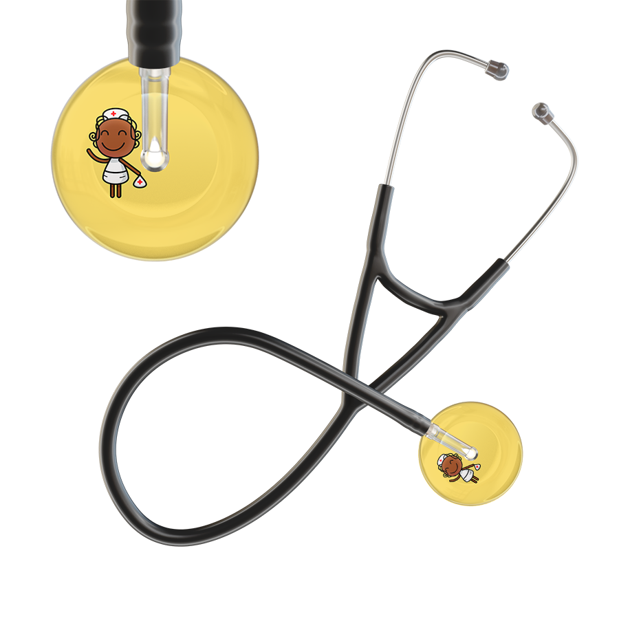 Cartoon Nurse F4 Skin Cardiology Stethoscope