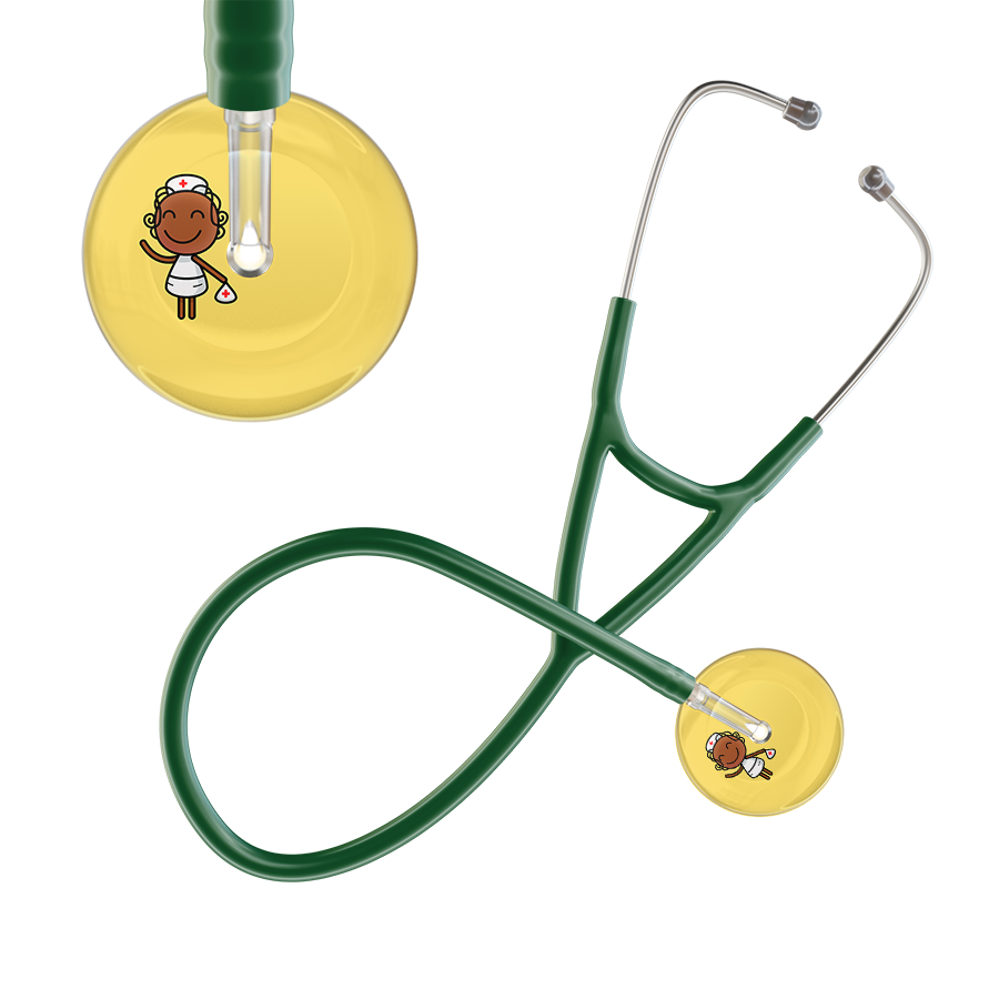 Cartoon Nurse F4 Skin Cardiology Stethoscope