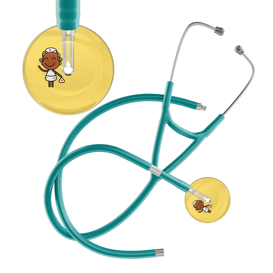 Cartoon Nurse F4 Skin Cardiology Stethoscope
