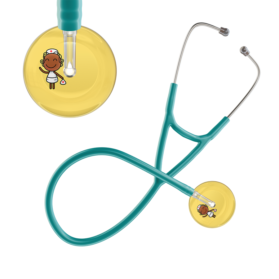 Cartoon Nurse F4 Skin Cardiology Stethoscope