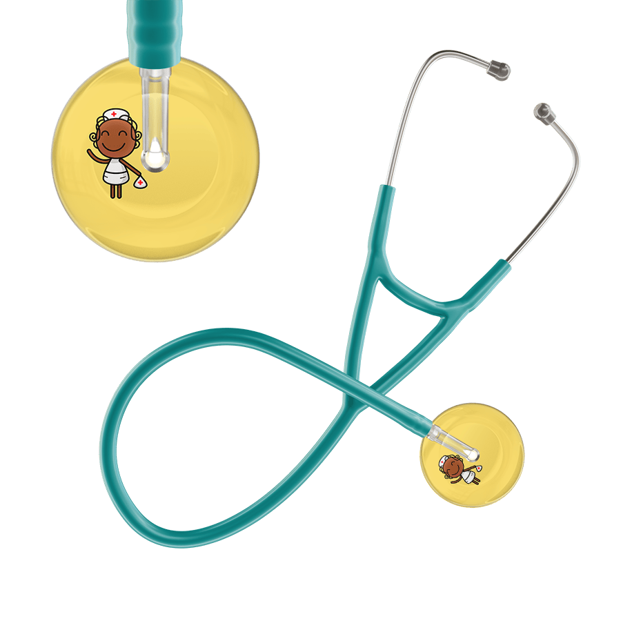 Ultrascope Single Stethoscope Light Yellow F4 Cartoon Nurse / Adult / Jade Cartoon Nurse F4 Skin Cardiology Stethoscope