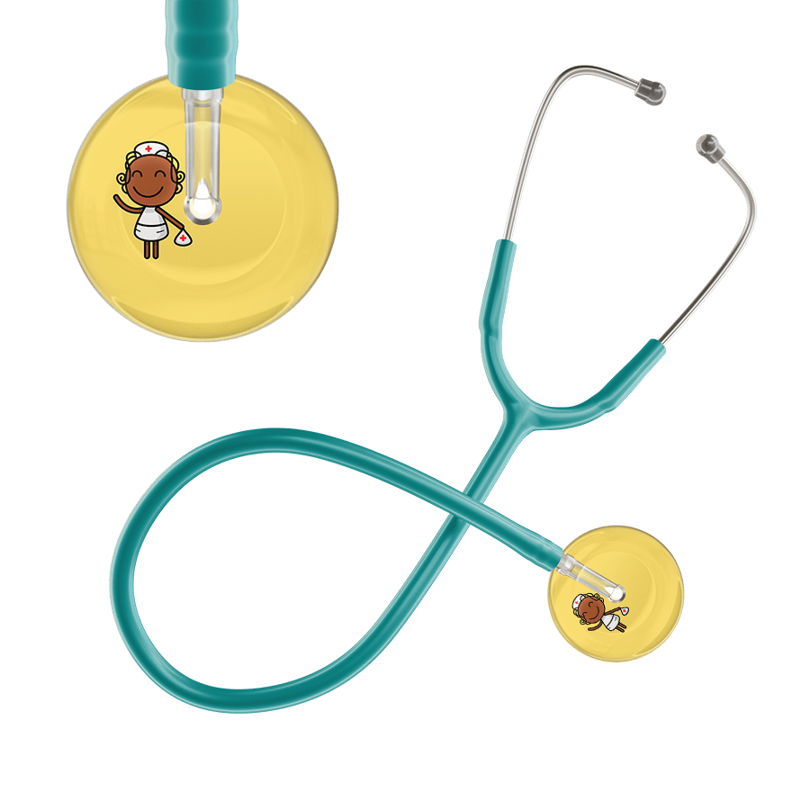 Ultrascope Single Stethoscope Light Yellow F4 Cartoon Nurse / Adult / Jade Cartoon Nurse F4 Skin Stethoscope