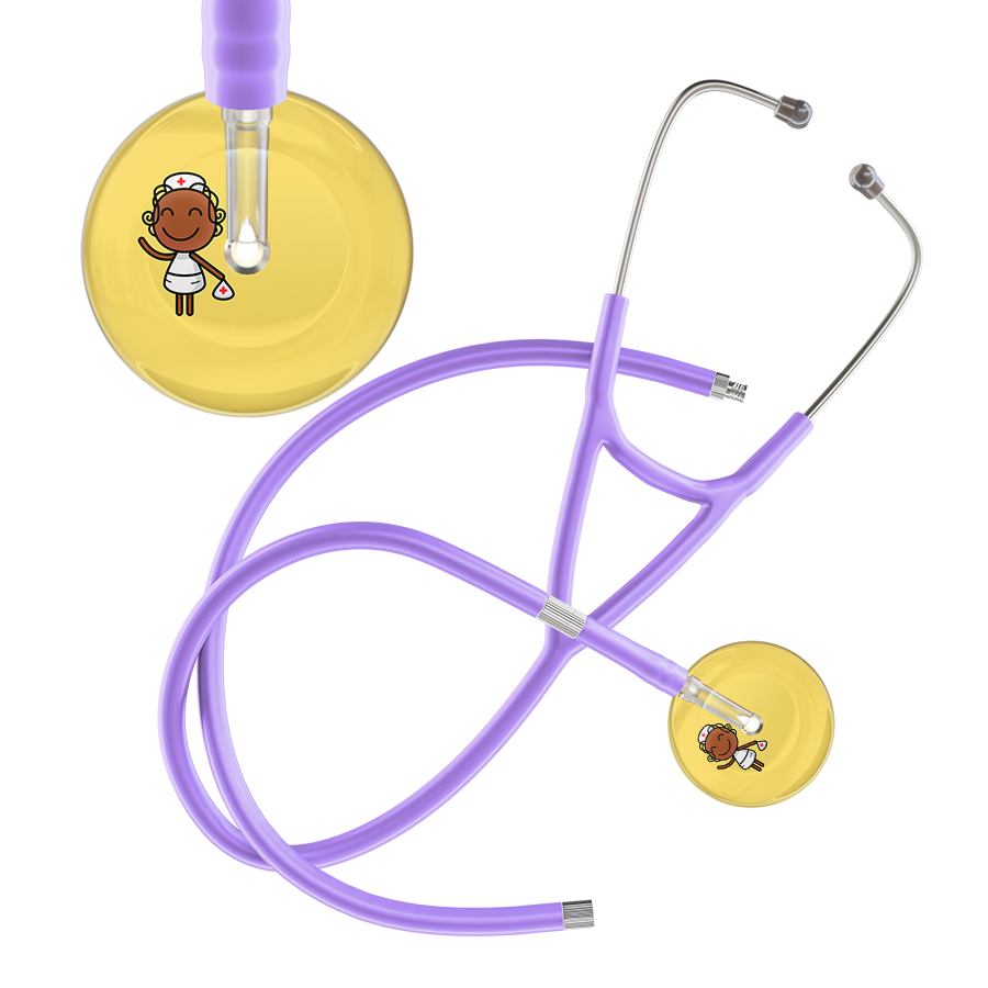 Cartoon Nurse F4 Skin Cardiology Stethoscope