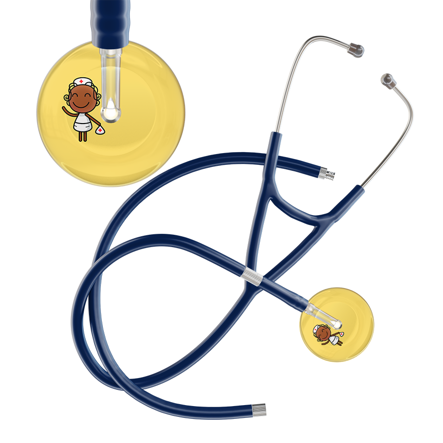 Cartoon Nurse F4 Skin Cardiology Stethoscope