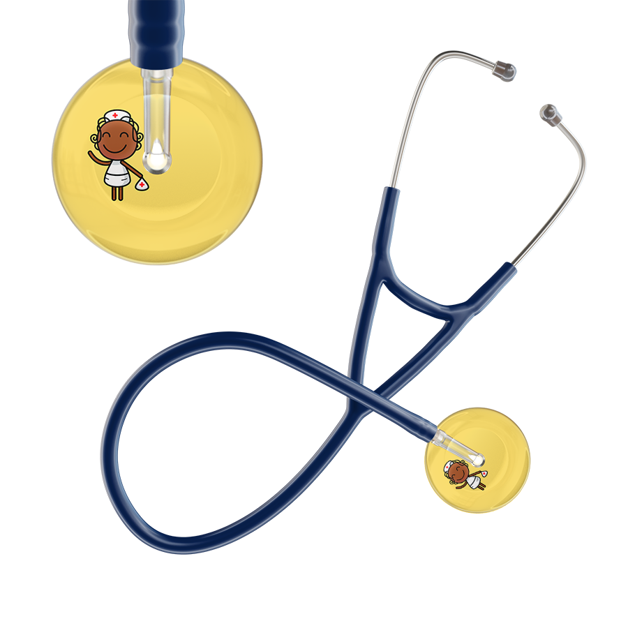 Cartoon Nurse F4 Skin Cardiology Stethoscope