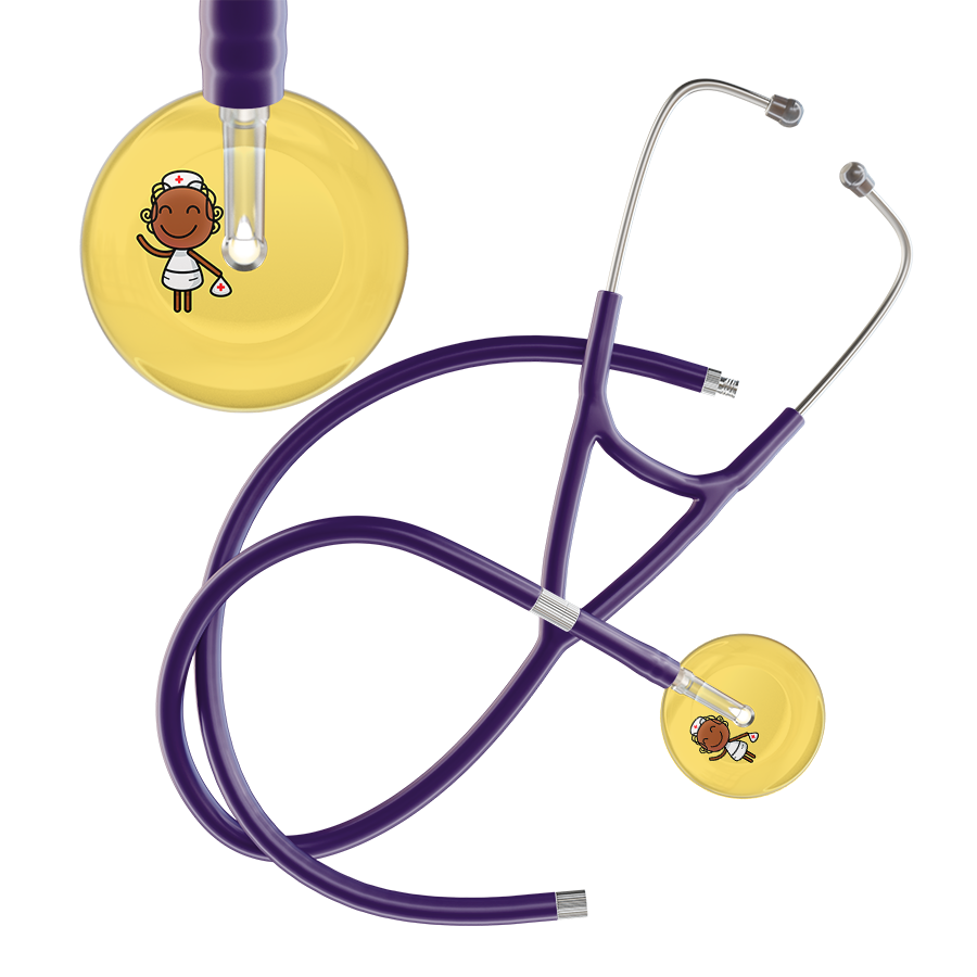 Cartoon Nurse F4 Skin Cardiology Stethoscope