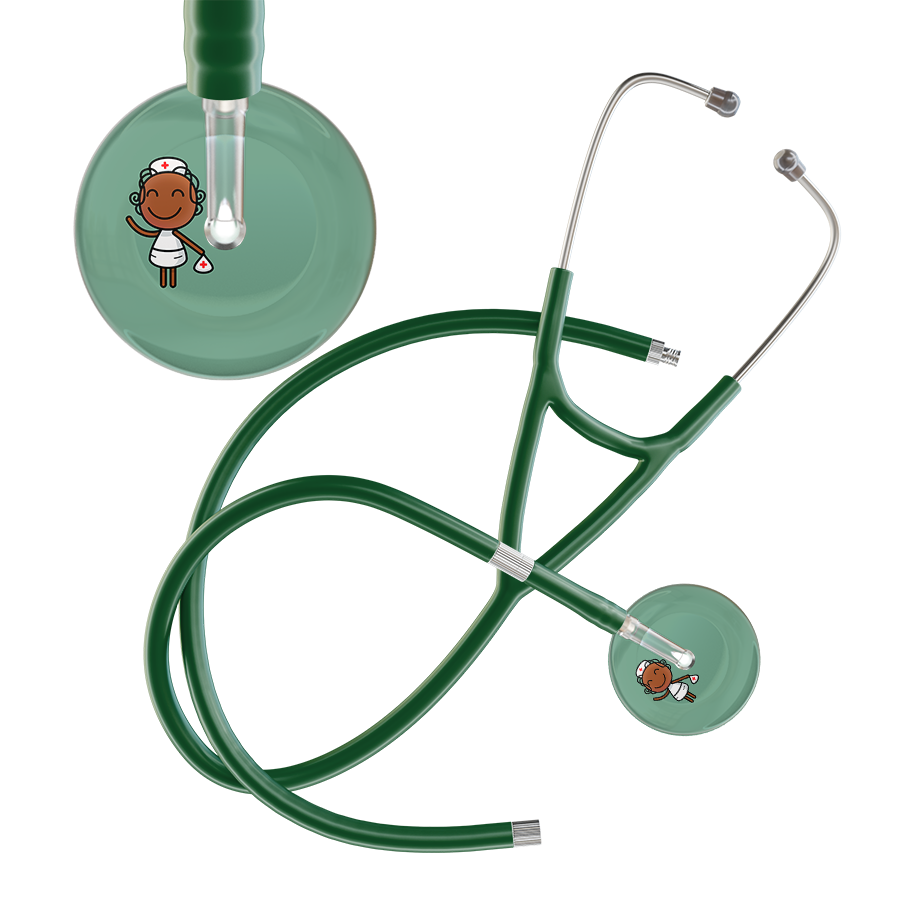 Cartoon Nurse F4 Skin Cardiology Stethoscope