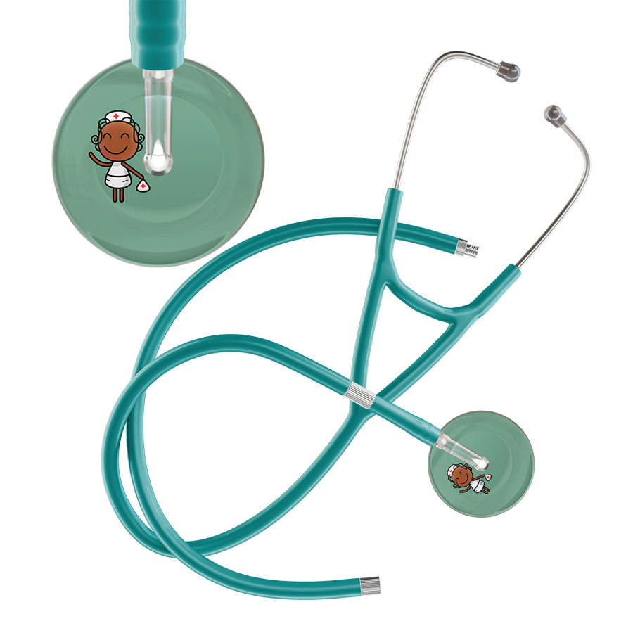 Cartoon Nurse F4 Skin Cardiology Stethoscope