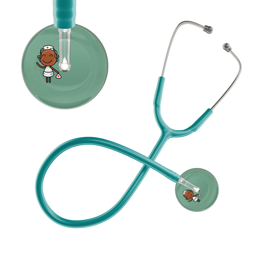 Ultrascope Single Stethoscope Sage F4 Cartoon Nurse / Adult / Jade Cartoon Nurse F4 Skin Stethoscope