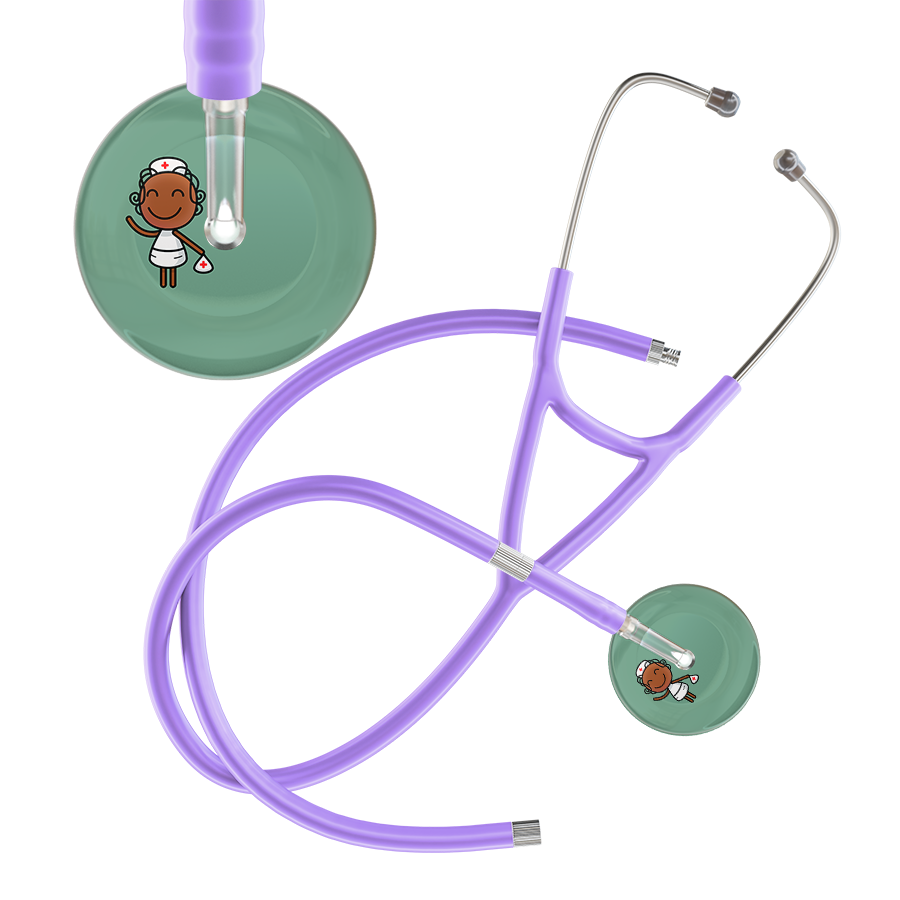 Cartoon Nurse F4 Skin Cardiology Stethoscope