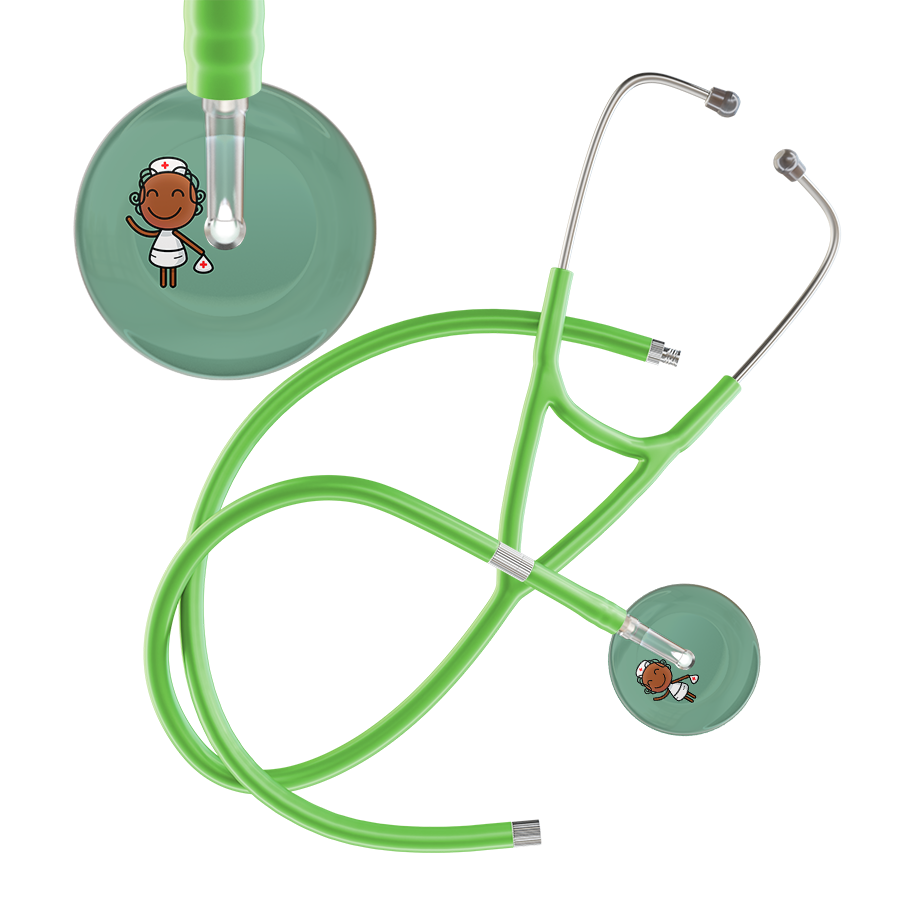 Cartoon Nurse F4 Skin Cardiology Stethoscope