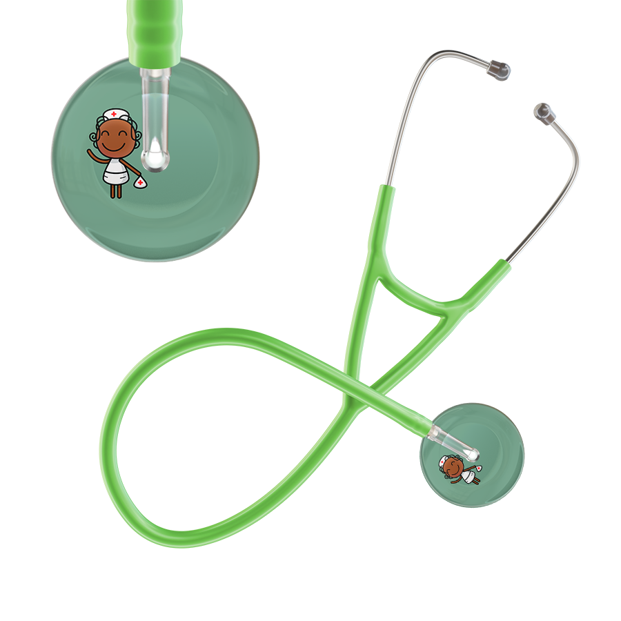 Cartoon Nurse F4 Skin Cardiology Stethoscope