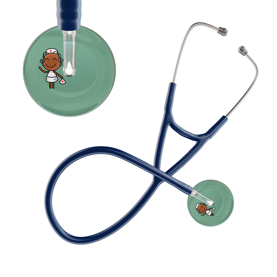 Cartoon Nurse F4 Skin Cardiology Stethoscope