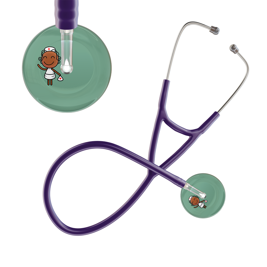 Cartoon Nurse F4 Skin Cardiology Stethoscope