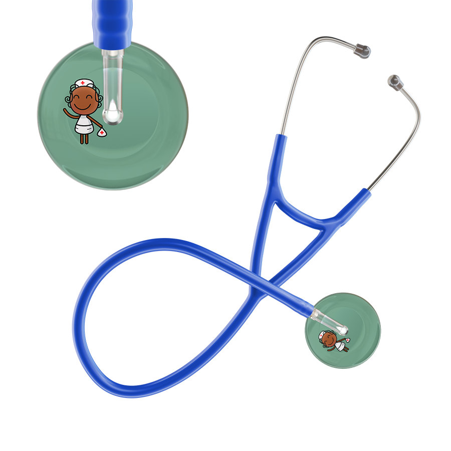 Cartoon Nurse F4 Skin Cardiology Stethoscope