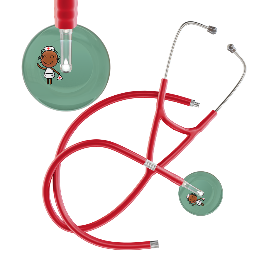 Cartoon Nurse F4 Skin Cardiology Stethoscope