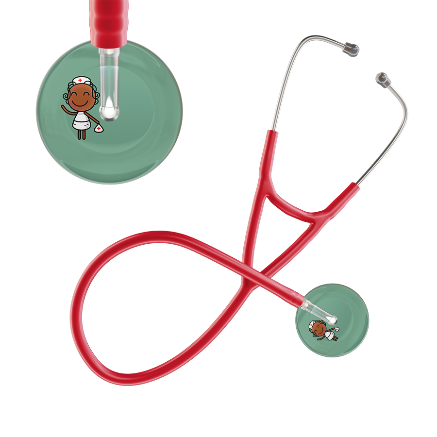 Cartoon Nurse F4 Skin Cardiology Stethoscope