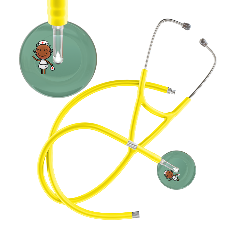 Cartoon Nurse F4 Skin Cardiology Stethoscope
