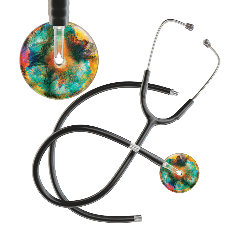 TieDye Multi Color Stethoscope - Watercolor Designs