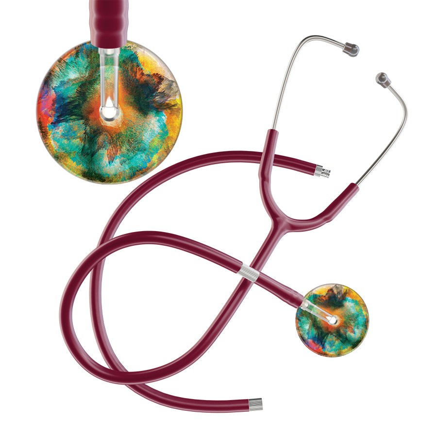 TieDye Multi Color Stethoscope - Watercolor Designs