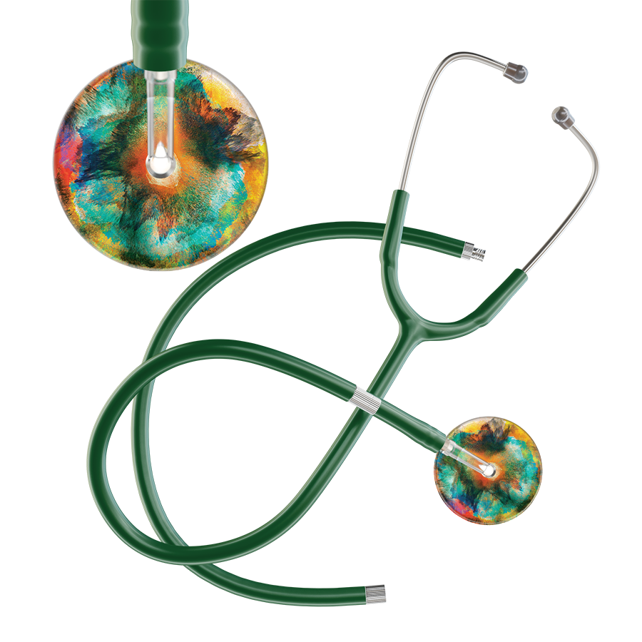 TieDye Multi Color Stethoscope - Watercolor Designs
