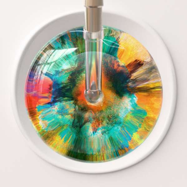 Ultrascope Stethoscope Head US076A1 / Adult TieDye Stethoscope Head - Watercolor Designs