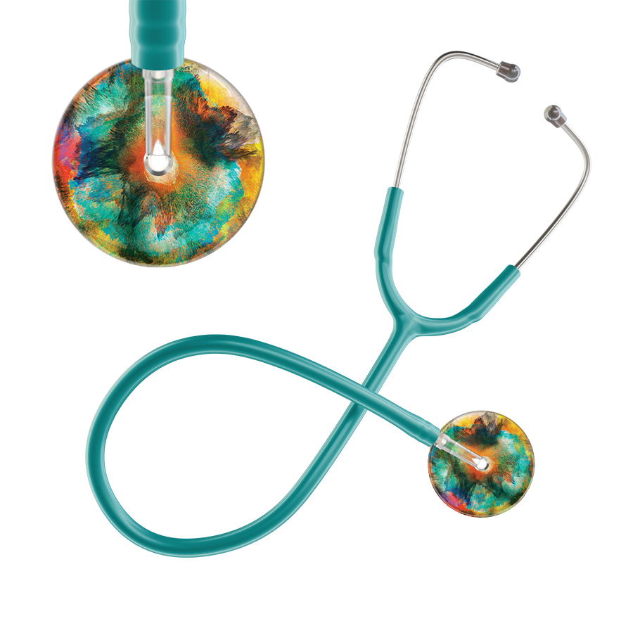 TieDye Multi Color Stethoscope - Watercolor Designs