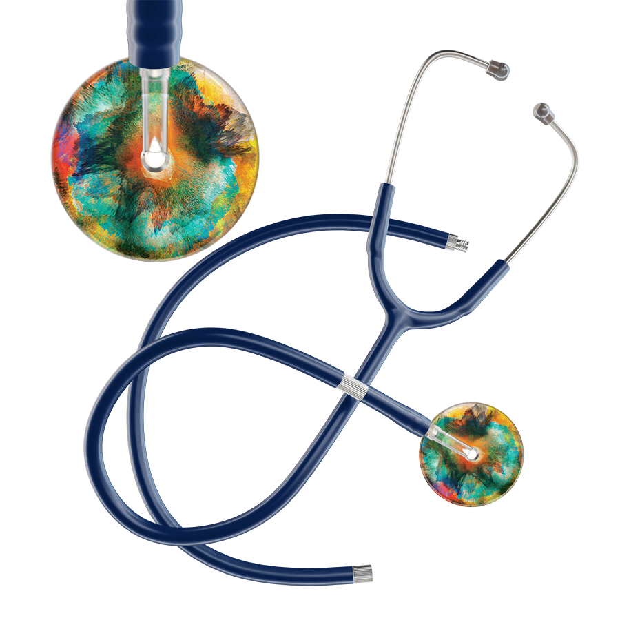 TieDye Multi Color Stethoscope - Watercolor Designs