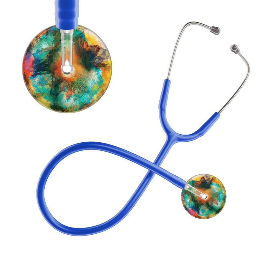 TieDye Multi Color Stethoscope - Watercolor Designs