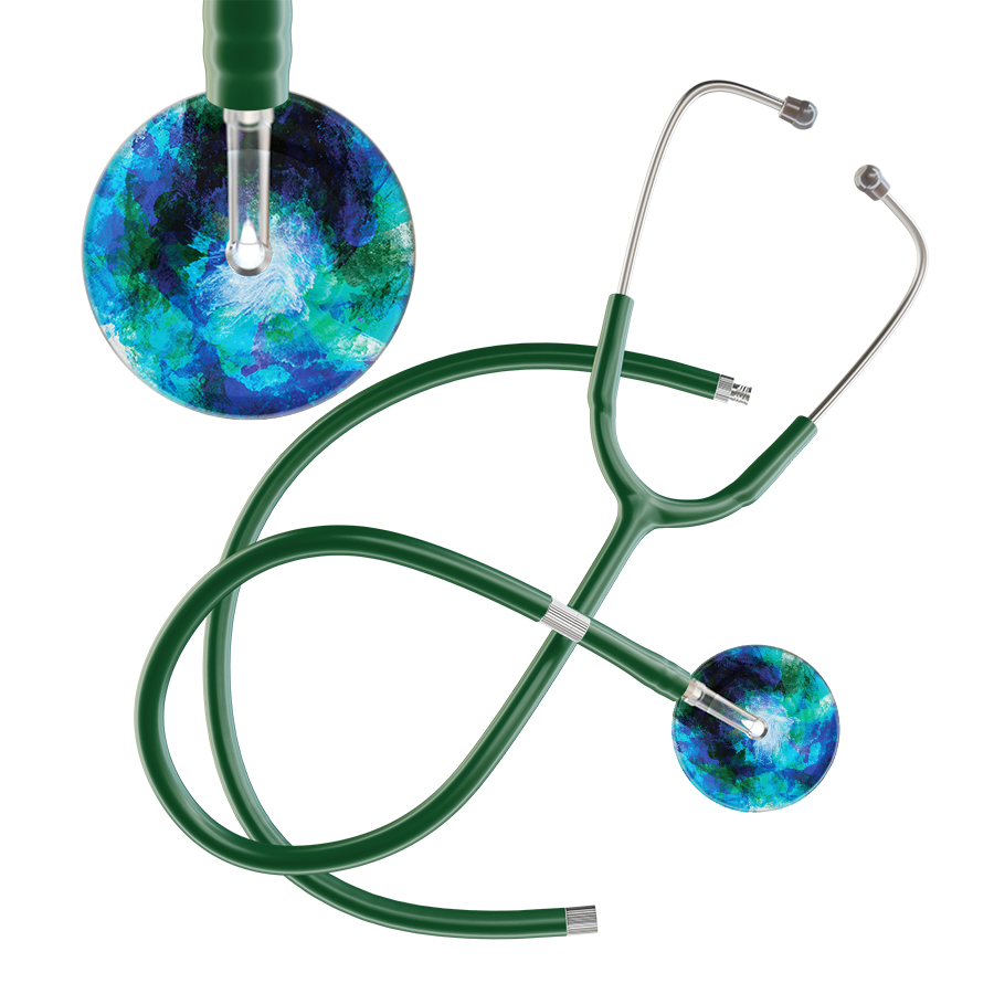 TieDye Multi Color Stethoscope - Watercolor Designs