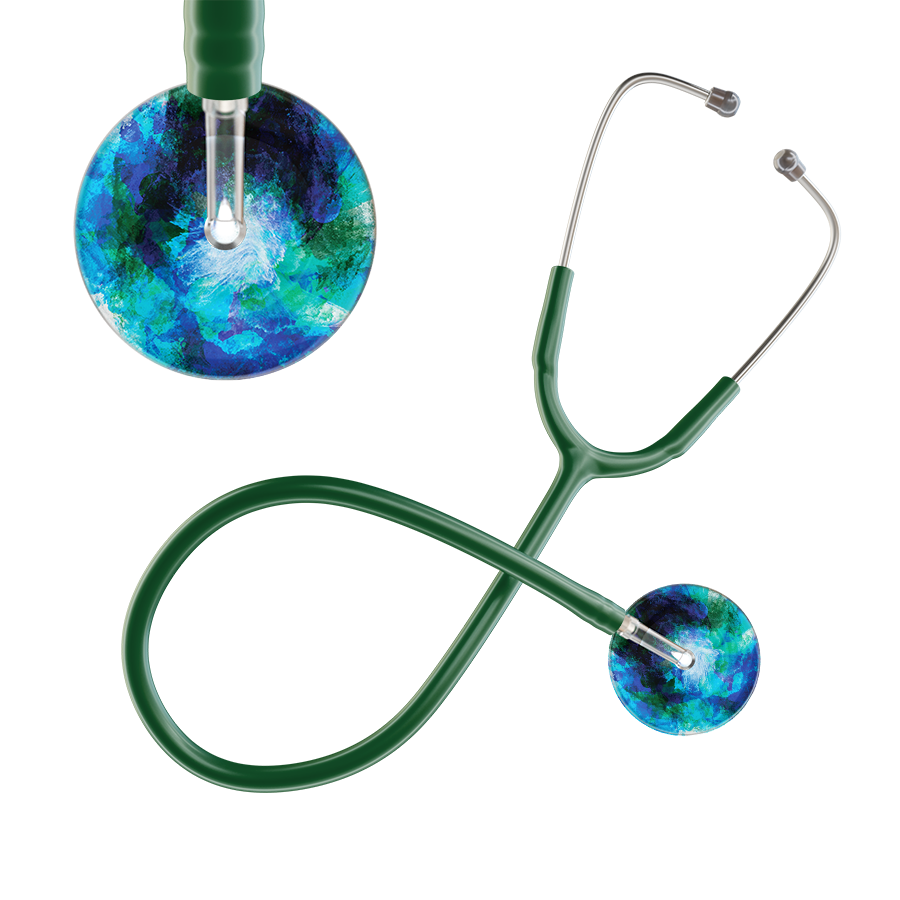 TieDye Multi Color Stethoscope - Watercolor Designs