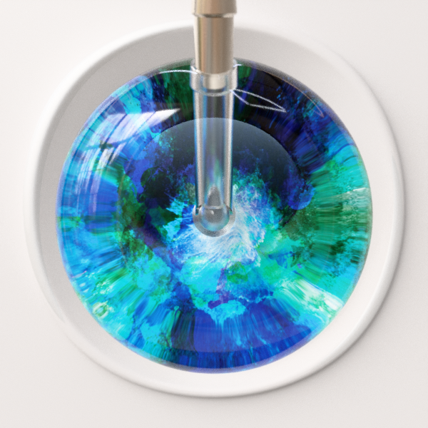 Ultrascope Stethoscope Head US076B2 / Adult TieDye Stethoscope Head - Watercolor Designs