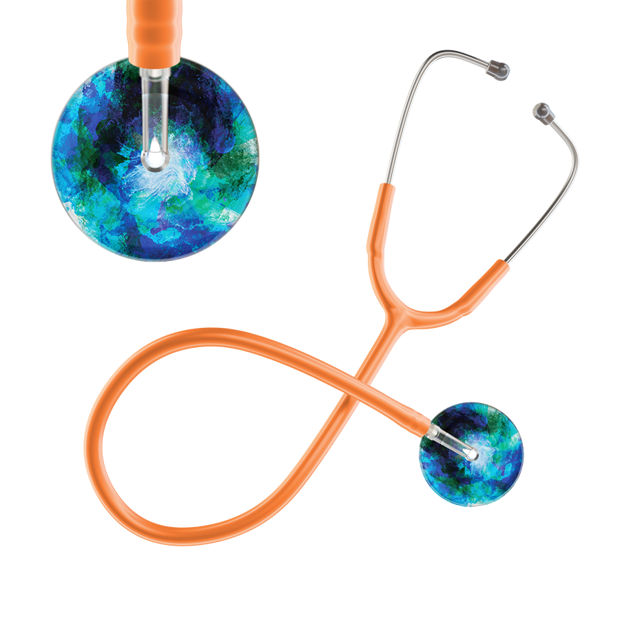 TieDye Multi Color Stethoscope - Watercolor Designs