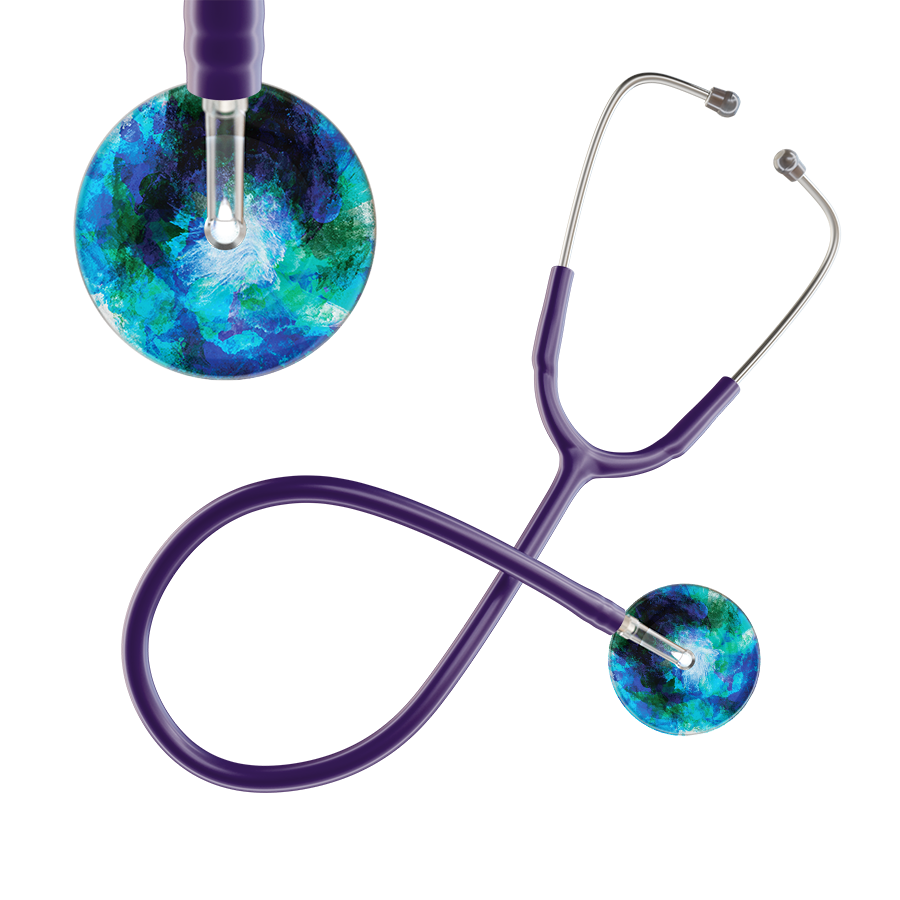 TieDye Multi Color Stethoscope - Watercolor Designs