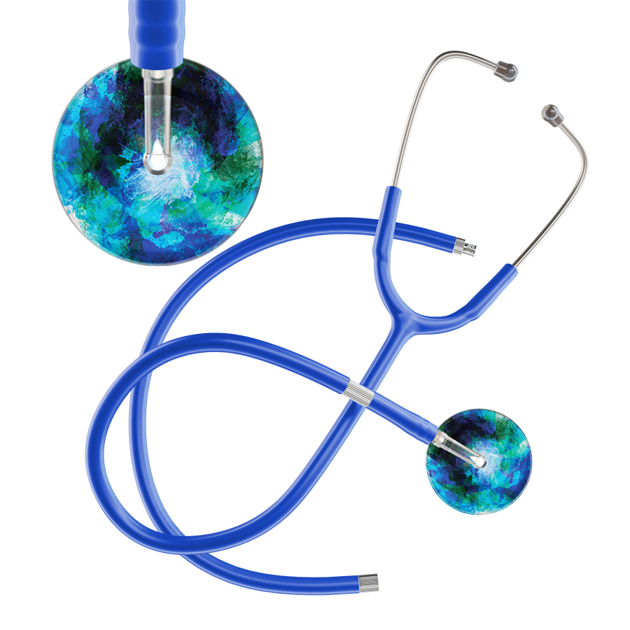 TieDye Multi Color Stethoscope - Watercolor Designs