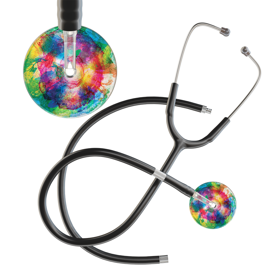 TieDye Multi Color Stethoscope - Watercolor Designs